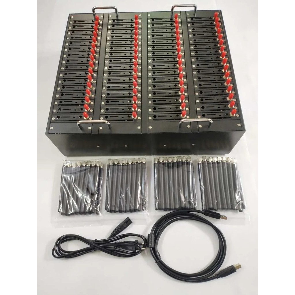 Bulk sms sending 64 port gsm modem M35 support IMEI change by at command SMS Pool sim bank