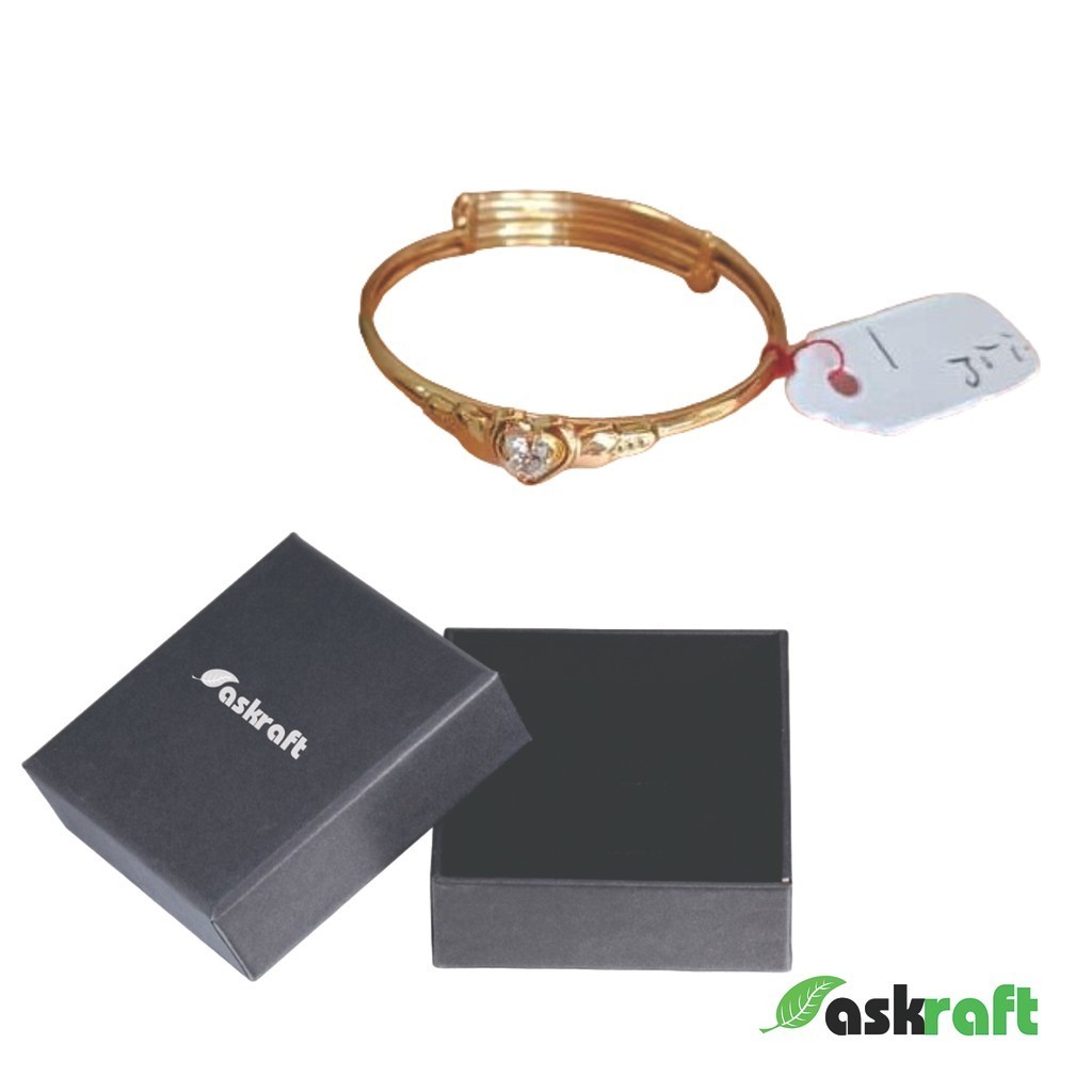 Askraft Gelang Tangan Anak Bayi Emas Asli Mata Satu Gelang Bangle Simple Anak