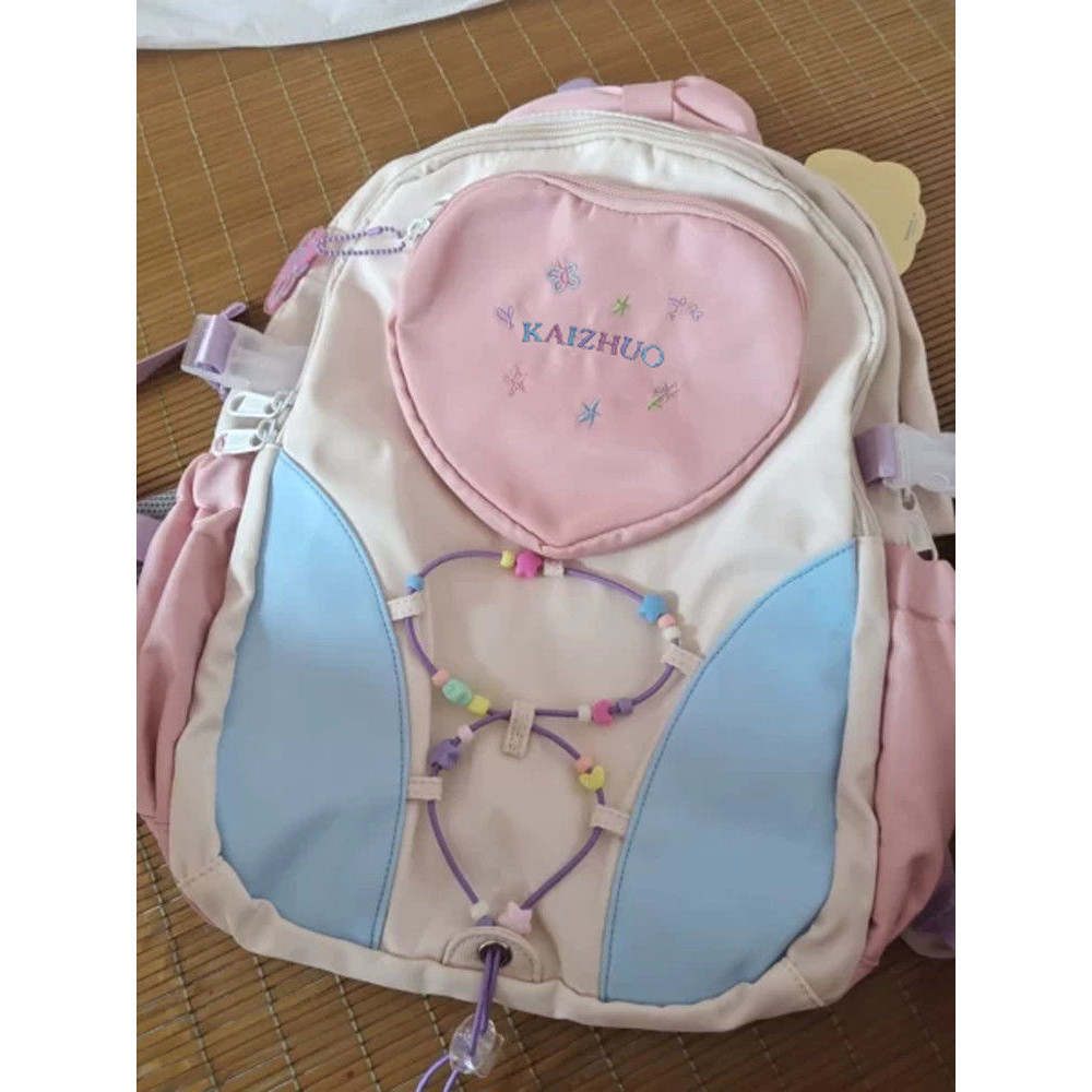 Cinta Anak Perempuan Tas Sekolah Anak Perempuan Ransel Bahu Kapasitas Besar Santai