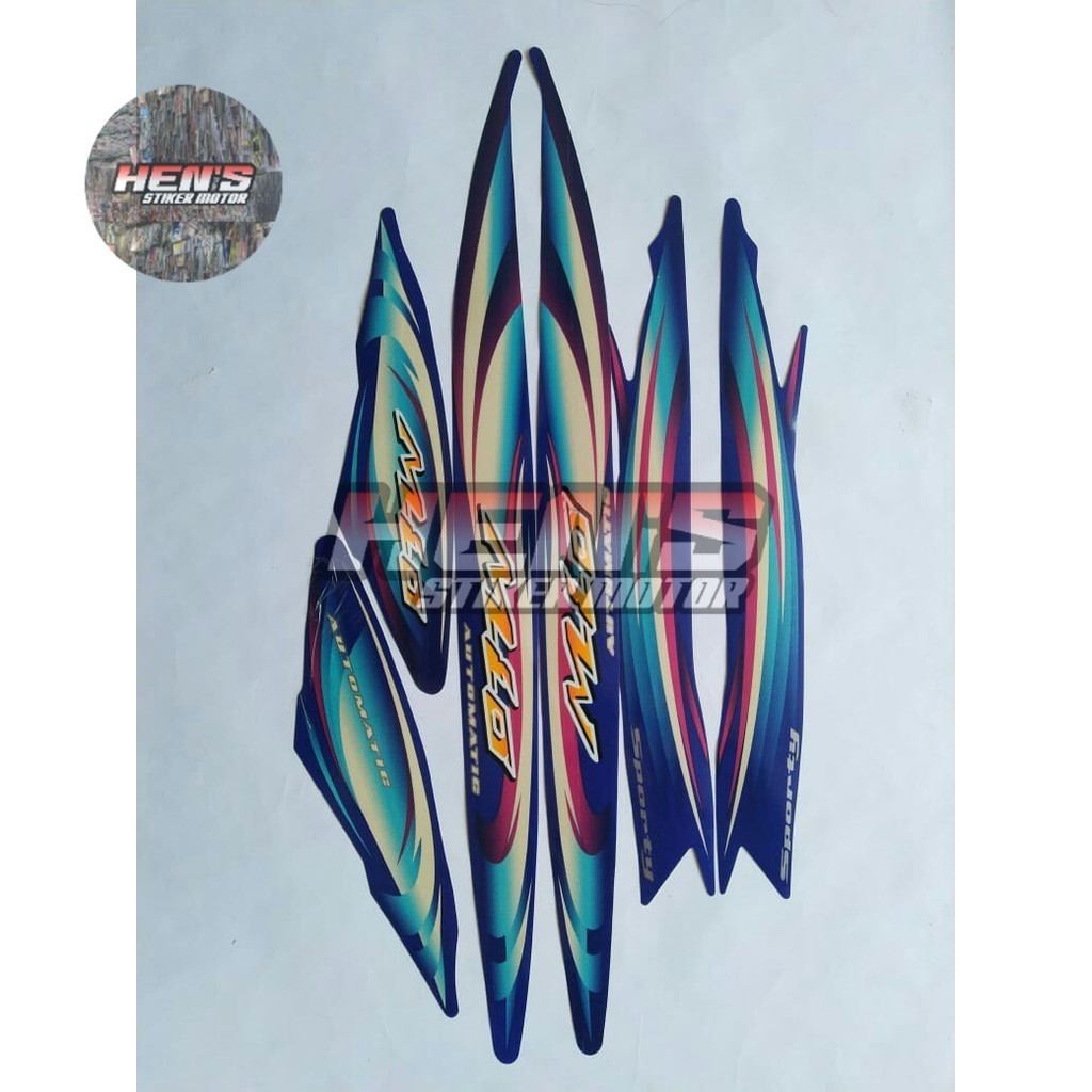 stiker striping yamaha mio sporty 2007 biru