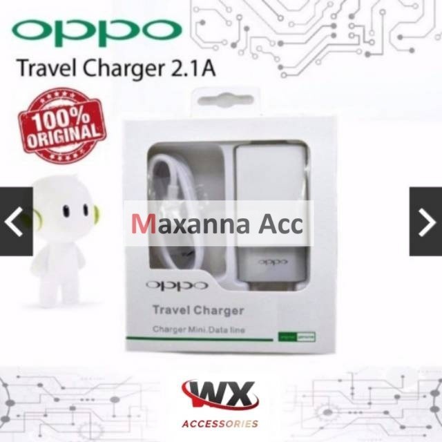 [MAXANNA] Oppo Travel Charger ALL TYPE 2.1A 5V Charger Oppo Micro Promo Murah