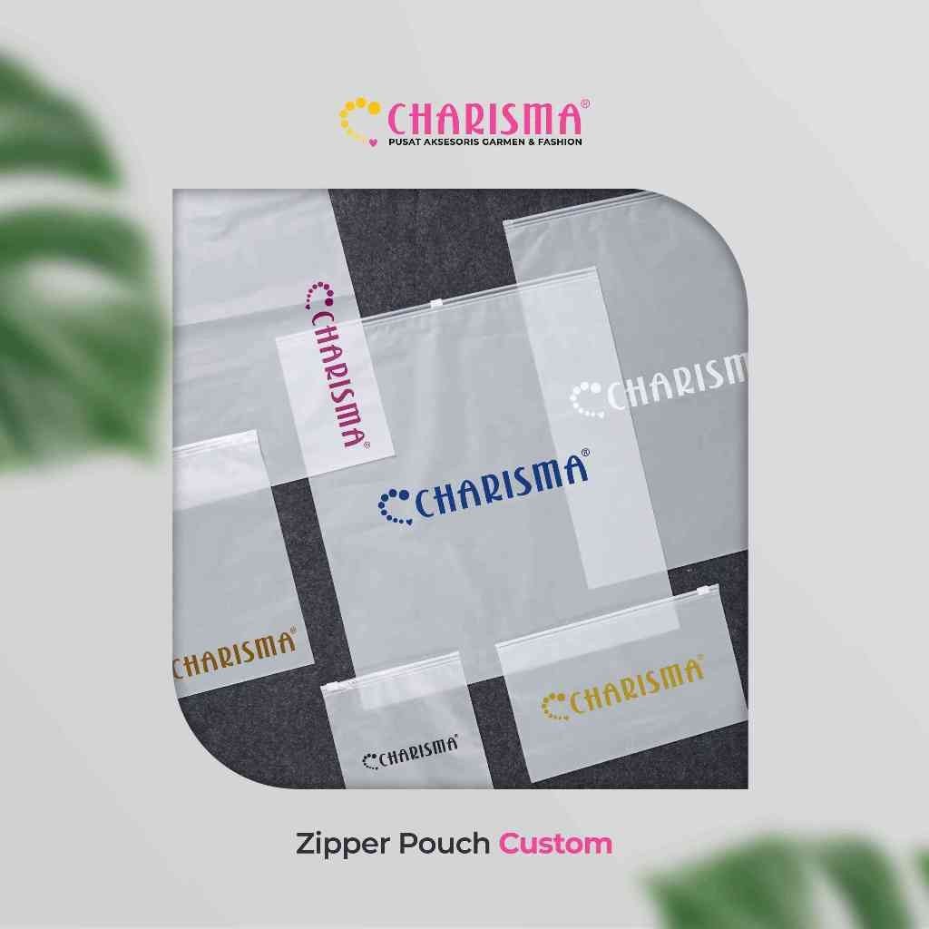 Charisma Zipper Pouch Custom - Zipper Sablon / Minimal 500 Pcs Zipper Plastic Bag Custom Desain
