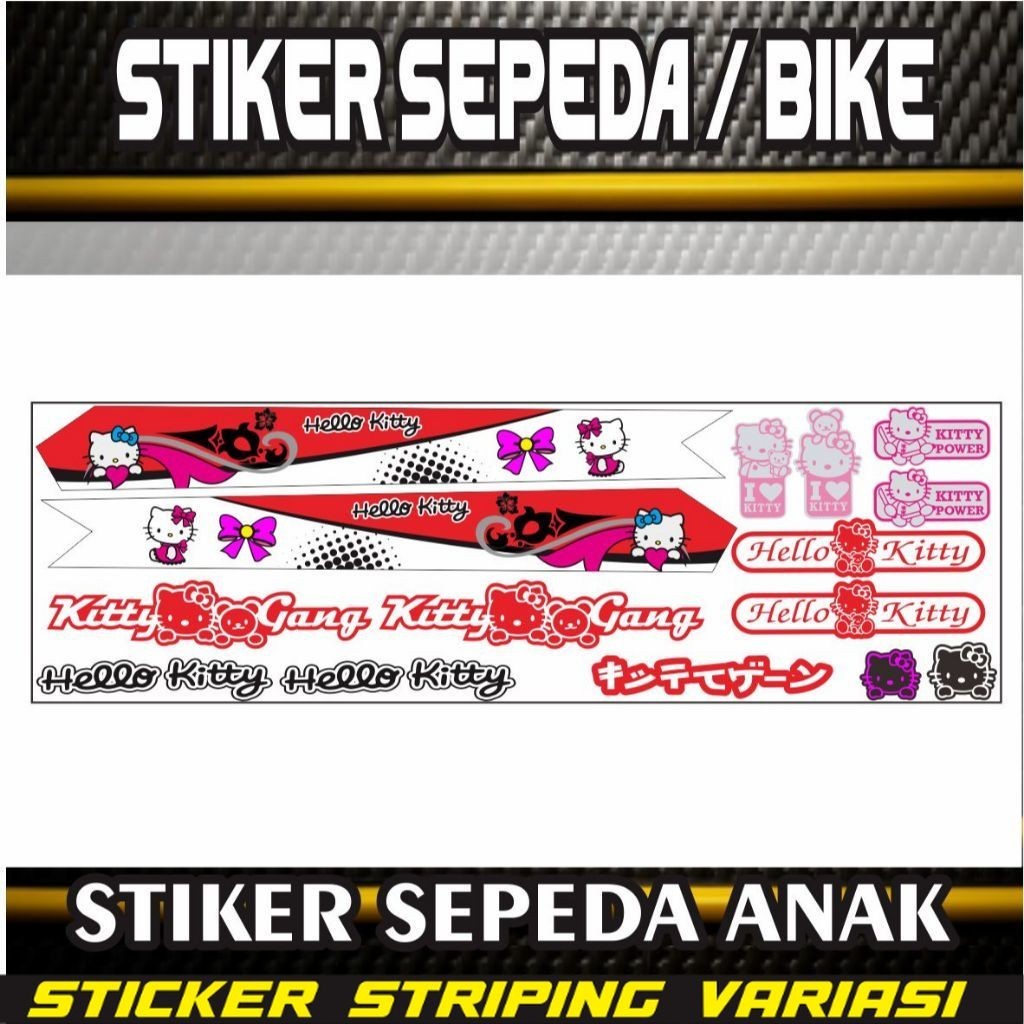 STIKER SEPEDA BMX ANAK VARIASI STRIPING STIKER SEPEDA ANAK VARIASI