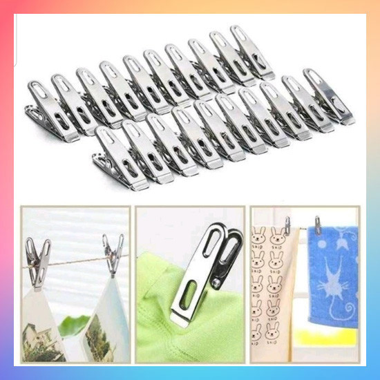 TERMUURAHH Jepitan Jemuran Baju Stainless Anti Karat Jepitan Baju Besi Jepitan Kertas Serbaguna