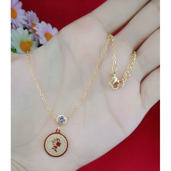 Kalung emas muda kadar 50% perhiasan/kalung emas muda free liontin emas muda kadar rendah anti karat