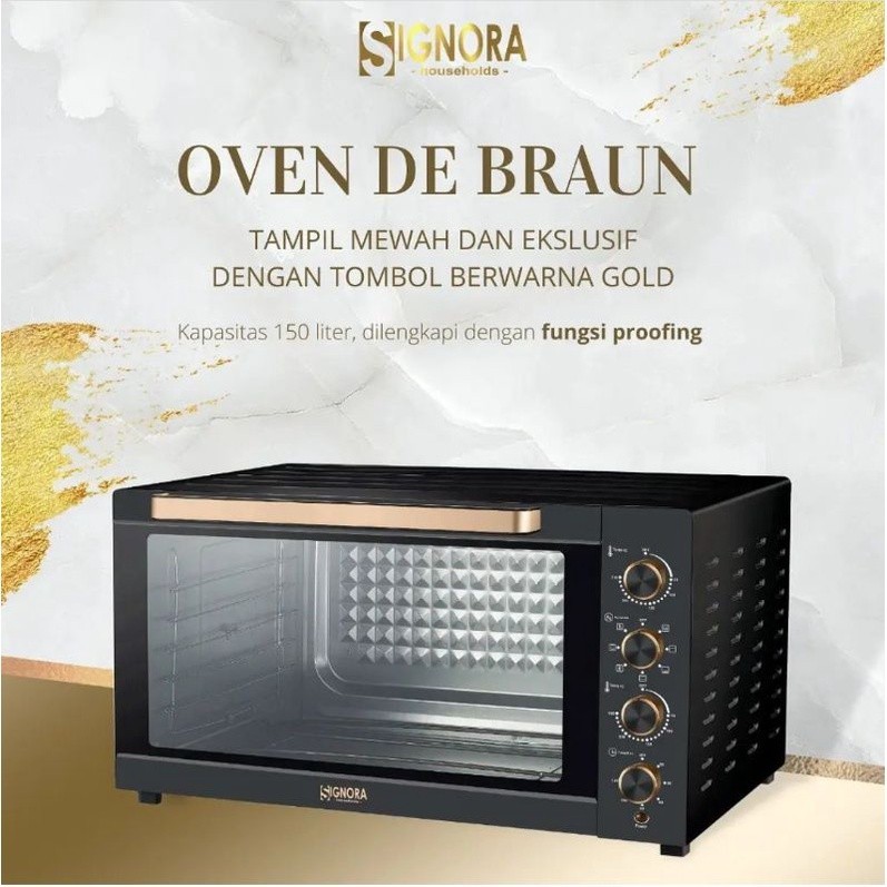 Oven De Braun 150 Liter Signora Gratis Paking Kayu / Signora Oven De Braun Berhadiah Langsung