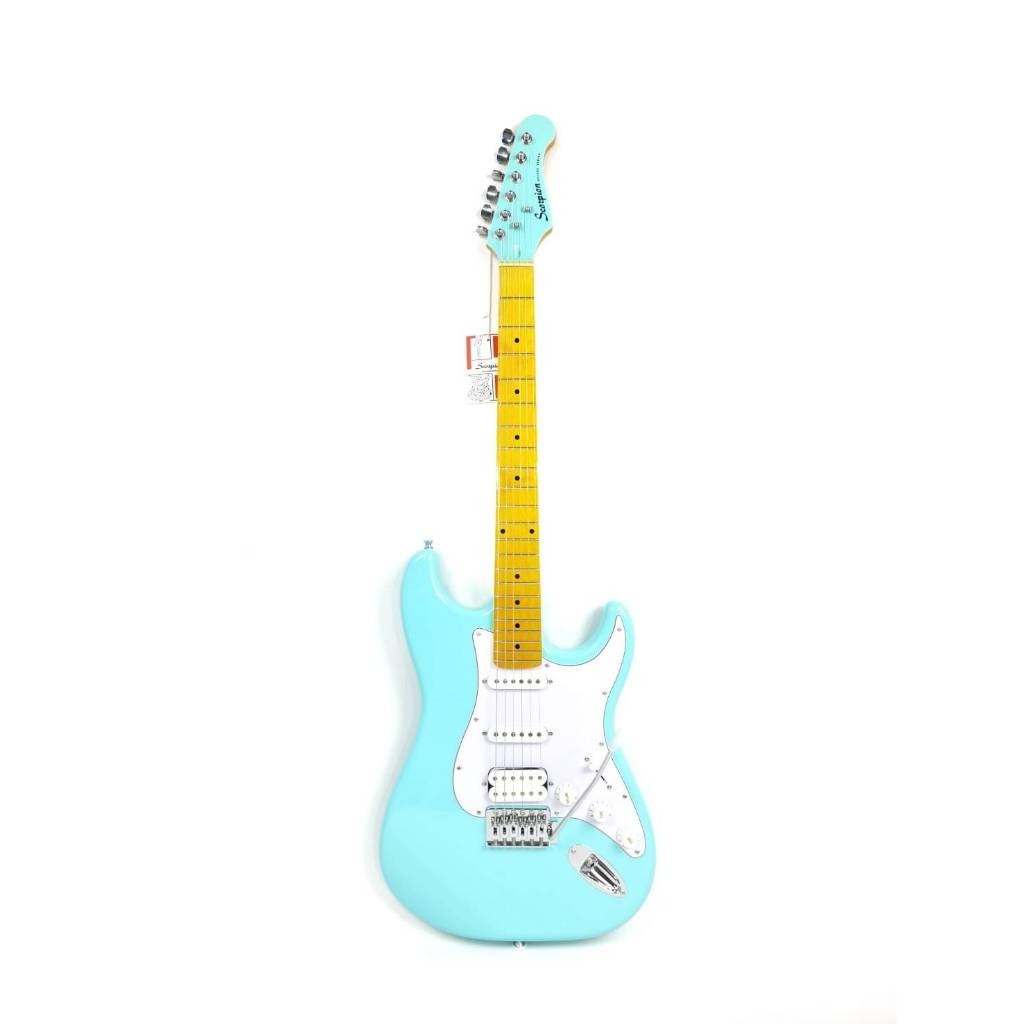 Gitar Elektrik Merk Scorpion Original Model Stratocaster Tipe SS-120 Deluxe Series Warna Deep Blue L