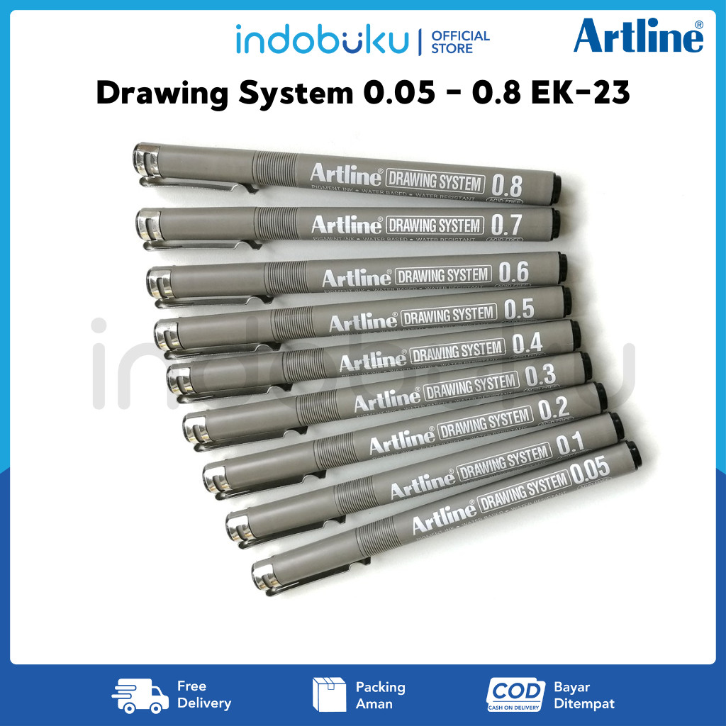 

Pulpen Drawing System Artline Pen Gambar 0.05 - 0.8 EK-23