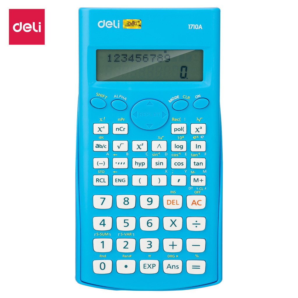 

Deli | Kalkulator Ilmiah (Scientific Calculator) | 10+2 digit | 1710A