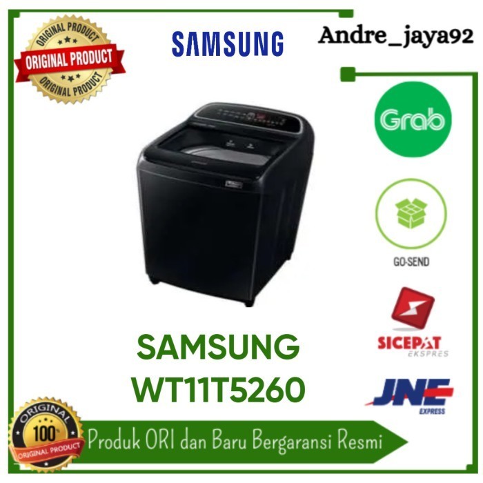 Samsung WA11T5260BV Mesin Cuci Top Load Wobble Technology 11 Kg