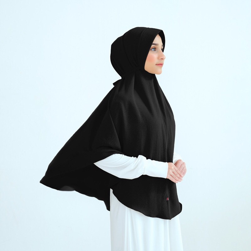 Bergo Crinkle Air Flow Bergo Instan Tali Jilbab Instan Crinkle ( XL )