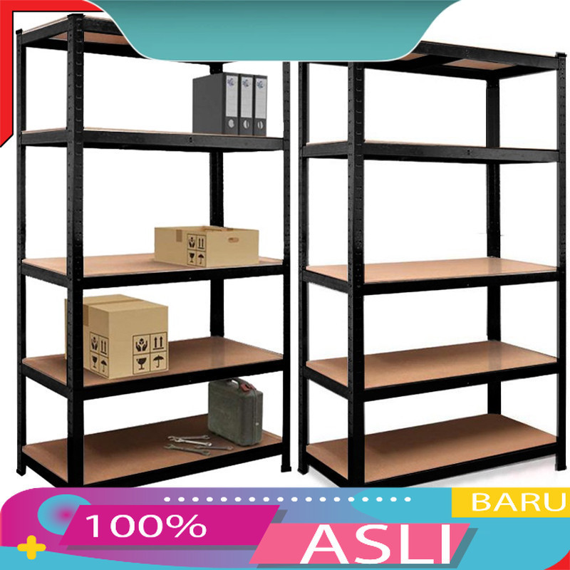 Rak Besi Siku Lubang 5 Susun - Penyimpanan Gudang Barang Berat - Kuat & Stabil - Anti Karat