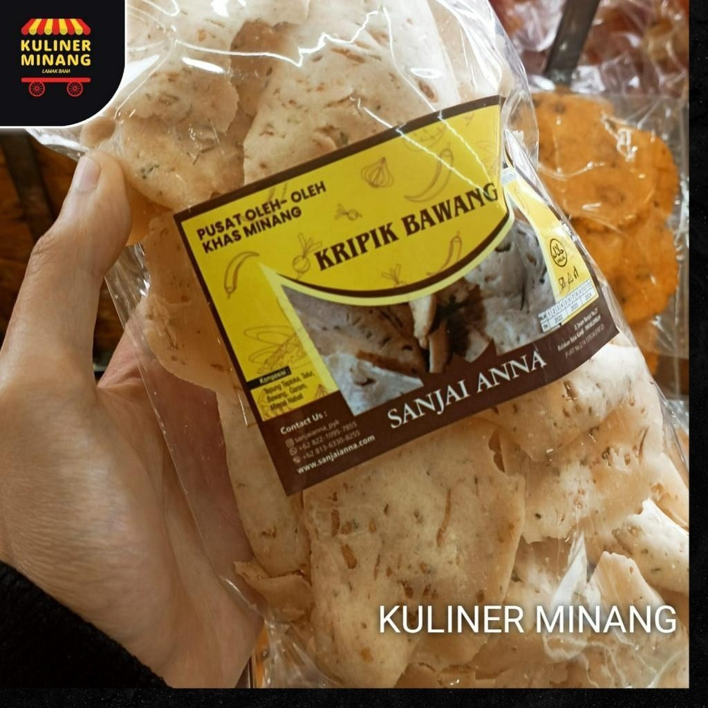 

Kue Bawang iris Anna 250g Cemilan Khas Kuliner Minang