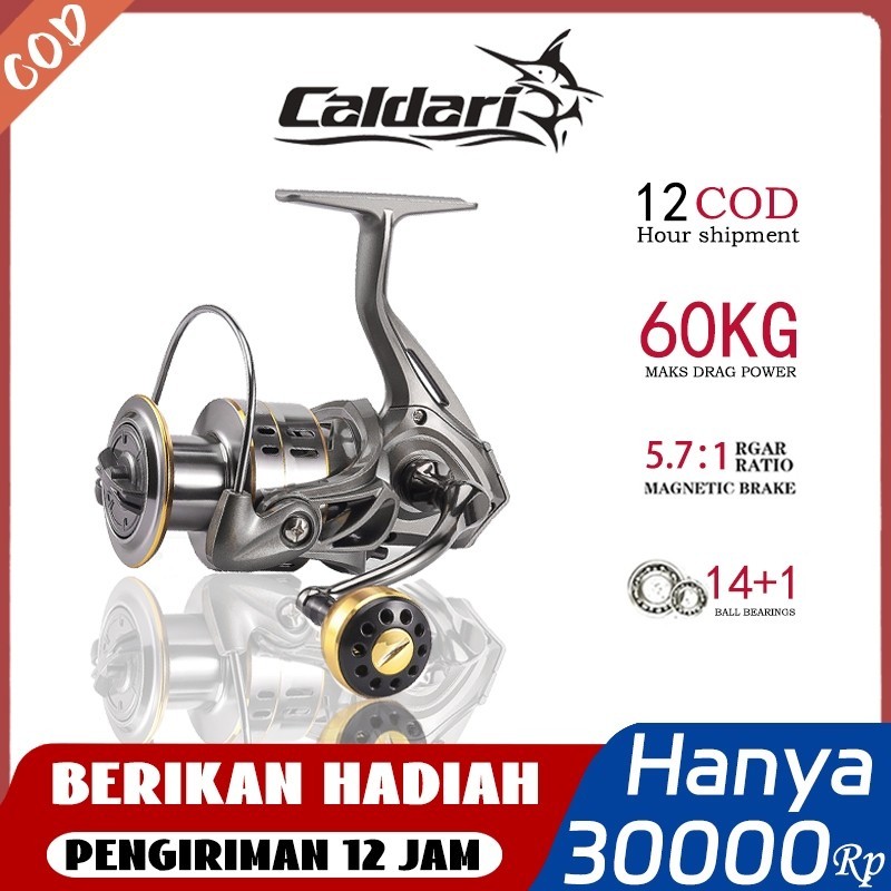 ️Indonesia Spot️ Reel 8000 power handle Reel Pancing Spinning 5.7:1 high speed Reel fishing reel Gul