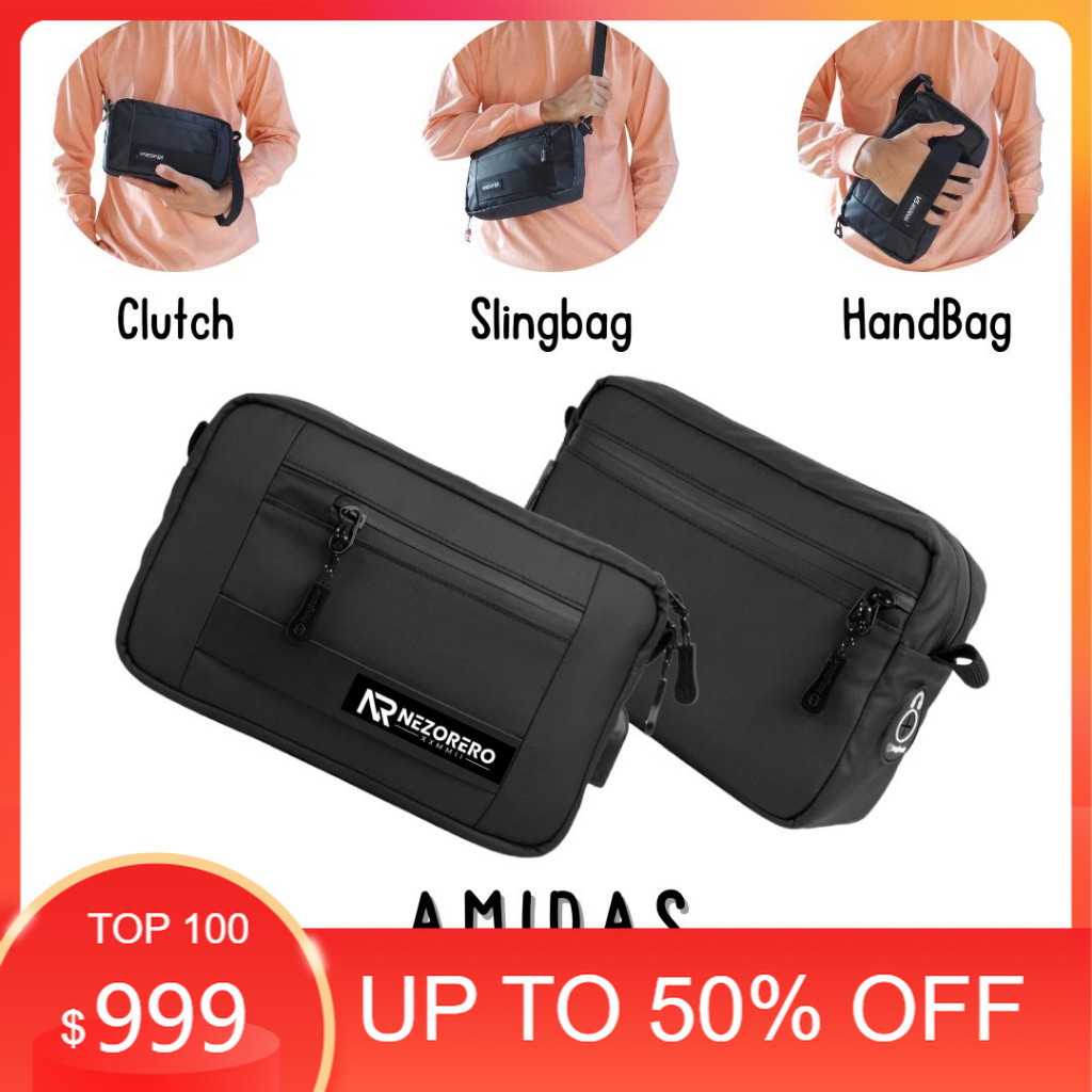 NEZORERO - Handbag Multifungsi Tas Pria Waterproof Anti Air Slingbag Handbag Clutch Pouch Bag Tas HP