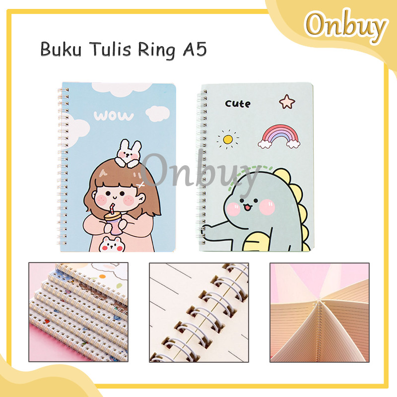 

Buku Tulis Ring A5 Garis / Notebook Catatan Sekolah Spiral