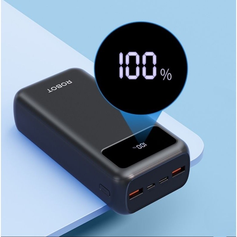PRODUK TERBARU # ( RT 32 30000 MAH )- Powerbank 30000mAh Robot RT32 FAST CHARGING WITH PD OUTPUT INP