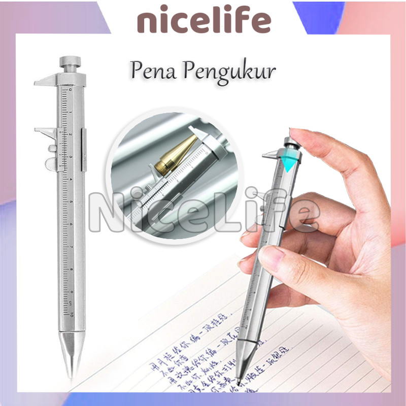 

Pena Ukur Ballpoint Alat Ukur Multifungsi / Pena Bolpoin Multifungsi / Measuring Tool / Jangka Sorong Mistar Penggaris