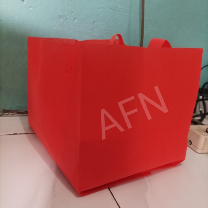 

tas hls 20x20 tas spunbond tas hajatan tas box nasi tas besek - cream