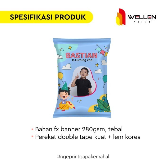 

WELLEN PRINT - Cetak Pouch Snack Ulang Tahun Custom / Goodie Bag Ultah - Custom Design, 28x40 cm