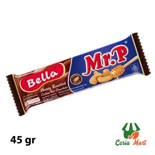 

Coklat Bella MrP Honey Roasted Cashew Nut 45 gr Cokelat Mede Madu