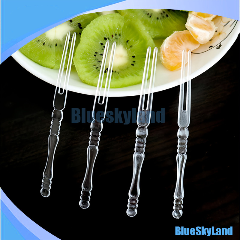 Garpu Mini Plastik / Garpu Plastik Kecil / Garpu Kue / Garpu Kecil Plastik / Garpu Mini Kue Transpar