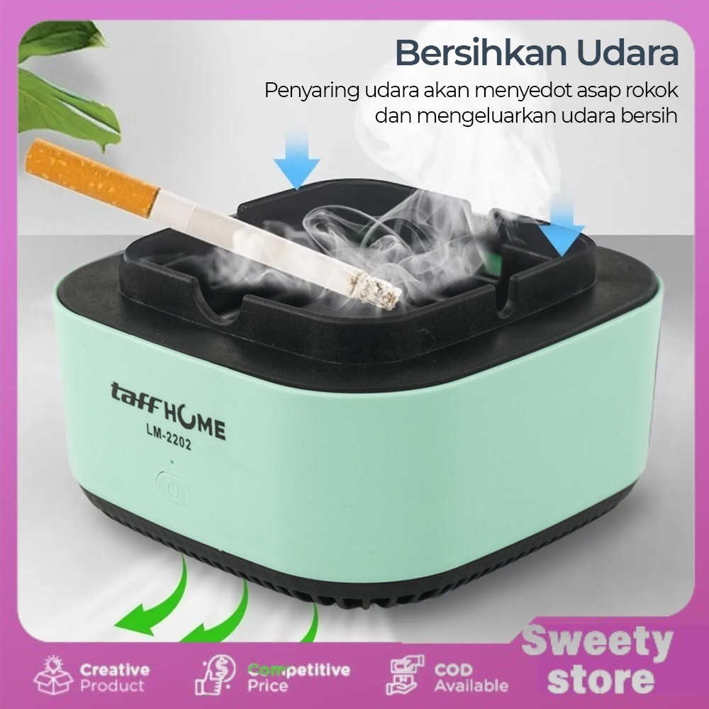 TaffHOME Asbak Rokok Air Purifier Filter Cigar Ashtray/Asbak Rokok Menghisap Abu Rokok/Asbak Multifu