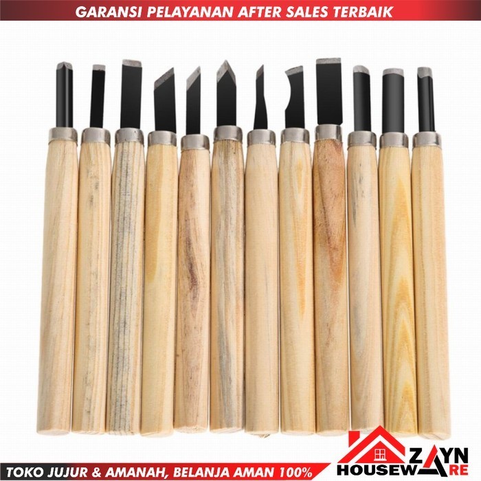 

Set Pisau Ukir Pahat Kayu 12 in 1 Wood Carving Art Knife