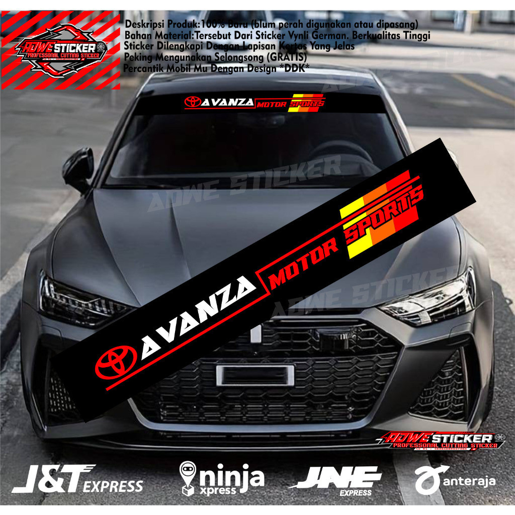 stiker kaca depan mobil AVANZA trd