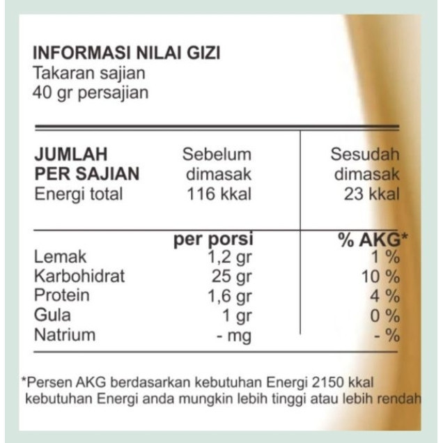 

Kareta kin Beras Porang 1 KG Shirataki Konjac Rice Diet Rendah Kalori