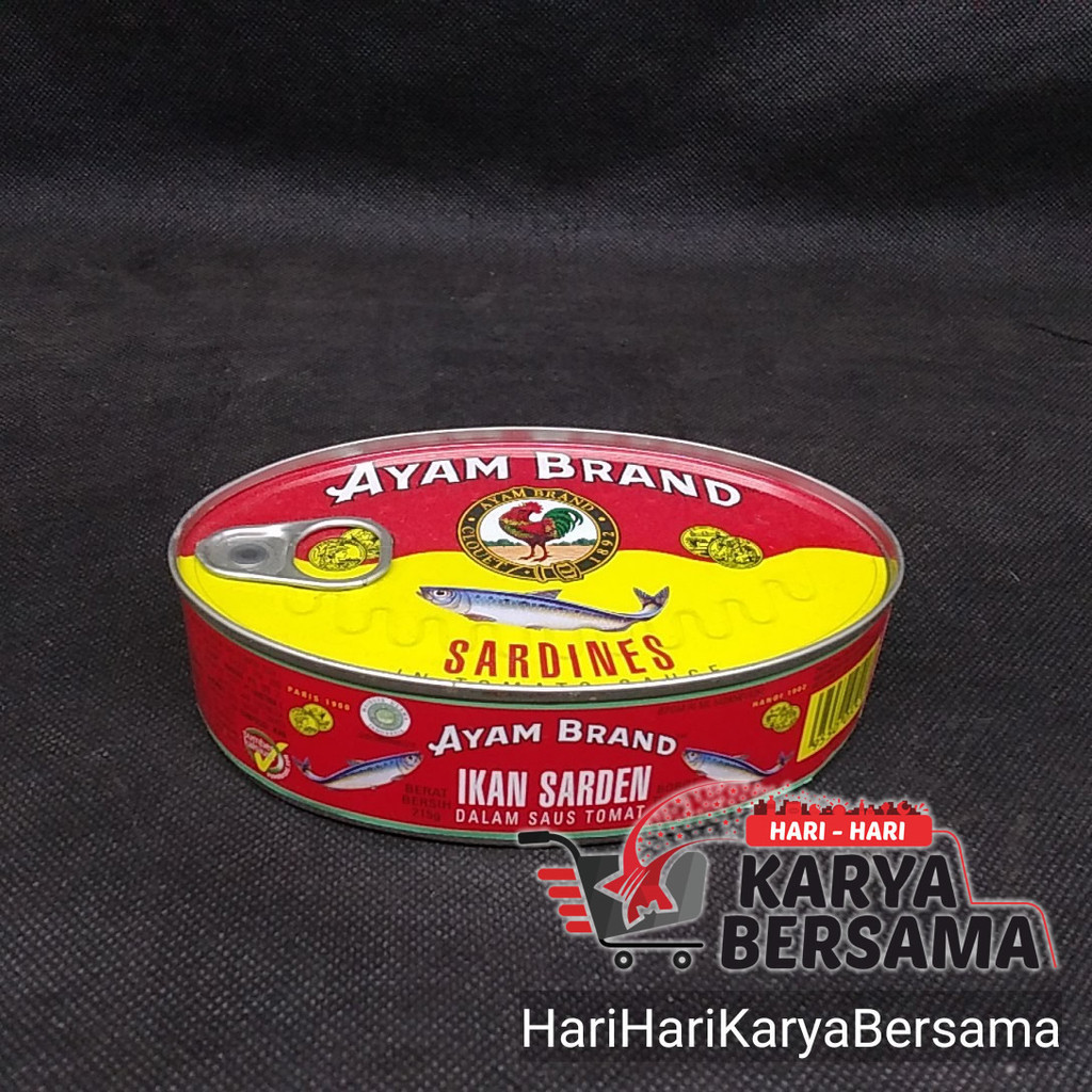 

AYAM BRAND MAKANAN KALENG IKAN SARDEN SARDINES OVAL 215GR