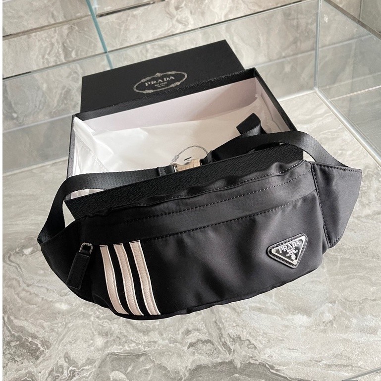 Pr，ada New&Adidas_ Waist bag  Cobranded Chest Bag Fashion Messenger bag (with box)