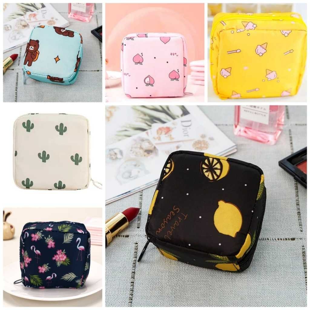 Tas Kosmetik Dompet Kecil Kertas Toilet Travel / Pouch Pembalut Kotak Mini Dompet / Tas Penyimpanan 