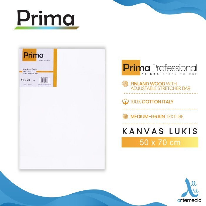 

Kanvas Lukis Prima Professional 50x70cm Cotton Canvas
