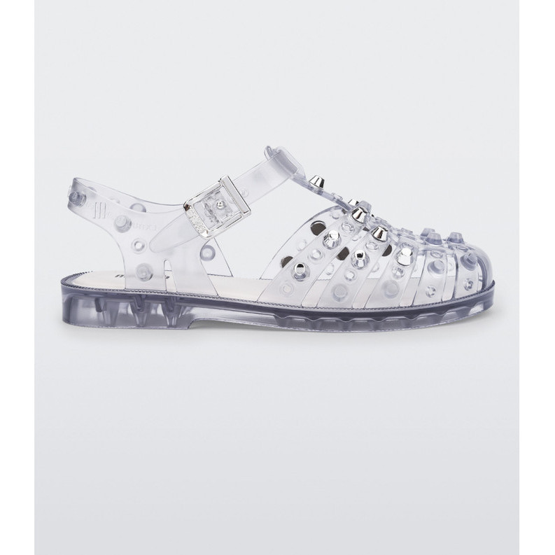 Sepatu Sandal Wanita Melissa Possession Studs Ad Clear Silver