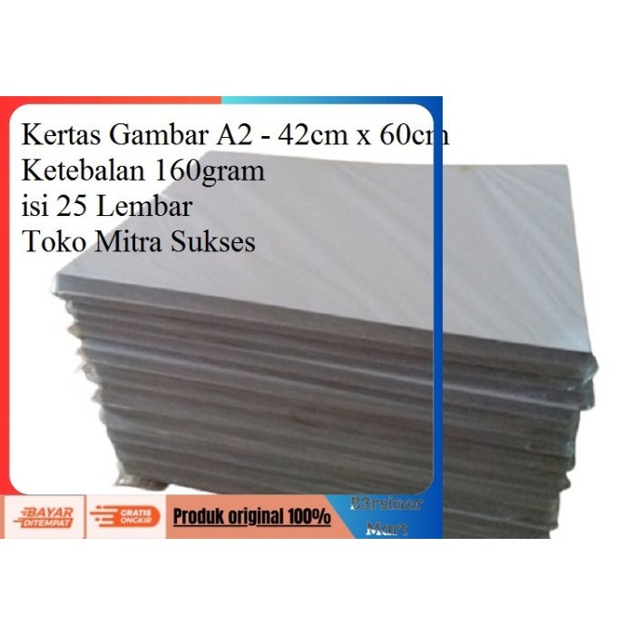 

[KUALITAS TERBAIK] Kertas Gambar A2 - 42cm x 60cm
