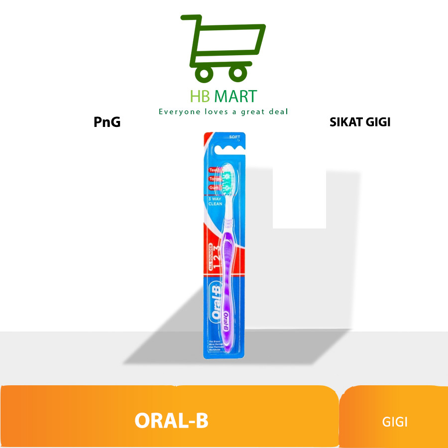 SIKAT GIGI ORAL-B 123 ALL ROUNDER CLEAN M40 MEDIUM 1'S