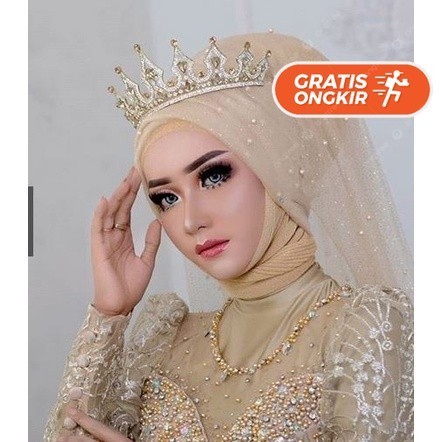 Terlaris ~Slayer Pengantin Mutiara Tille Veil Pengantin Hijab Mutiara Panjang Premium Murah Hijab Ji