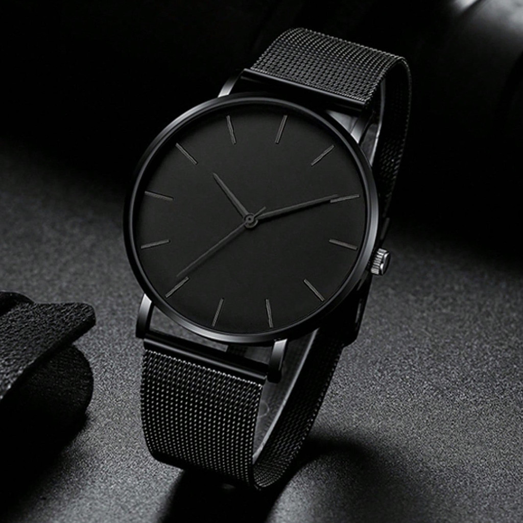 Jam Tangan Bisnis Pria Gaya Bisnis Ultra Tipis Jam Tangan Mewah Klasik Paduan Mode Bisnis