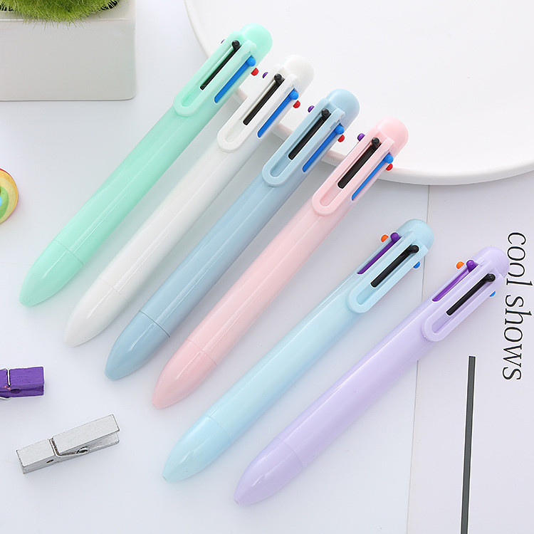 

[GROSIR ATK] BOLPOIN MEKANIK 6 WARNA RANDOM 1 PCS / ELEGANT PASTEL 6 IN 1 BALLPOINT PEN