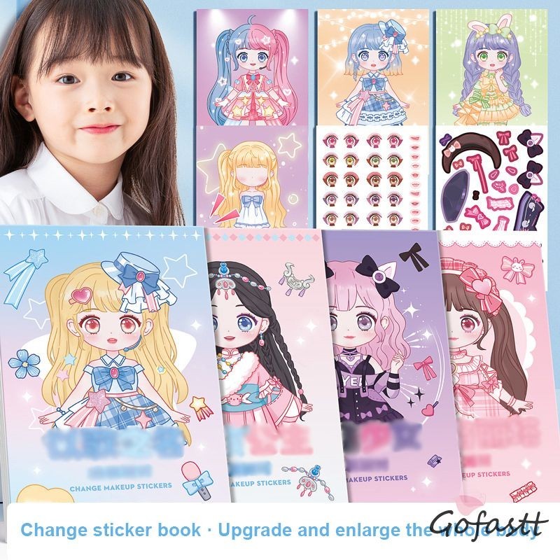 

COD Stiker Berganti Pakaian Putri Stiker Lucu Kartun Mainan Anak Perempuan-G