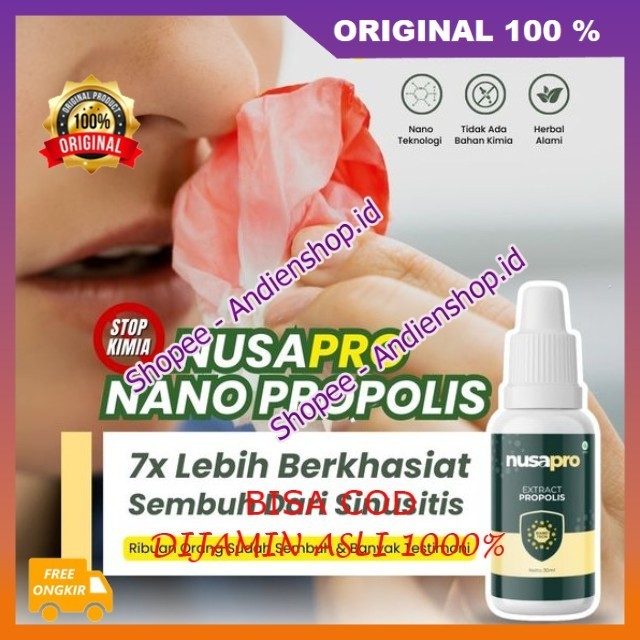 Nusapro 100% ASLI Nano Booster Propolis Obat Herbal Sinusitis Paling Ampuh Atasi Polip Hidung Pilek 