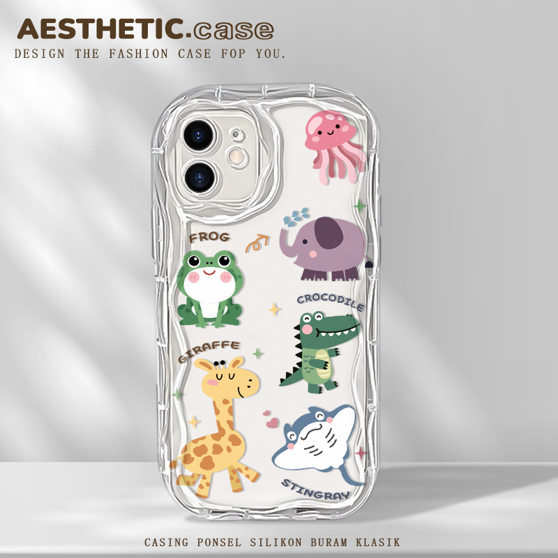 Aesthetic unik dan lucu cewek softcase silikon android for oppo a16 a15 a9 a7 a5 a12 a16s a31 a93 a1