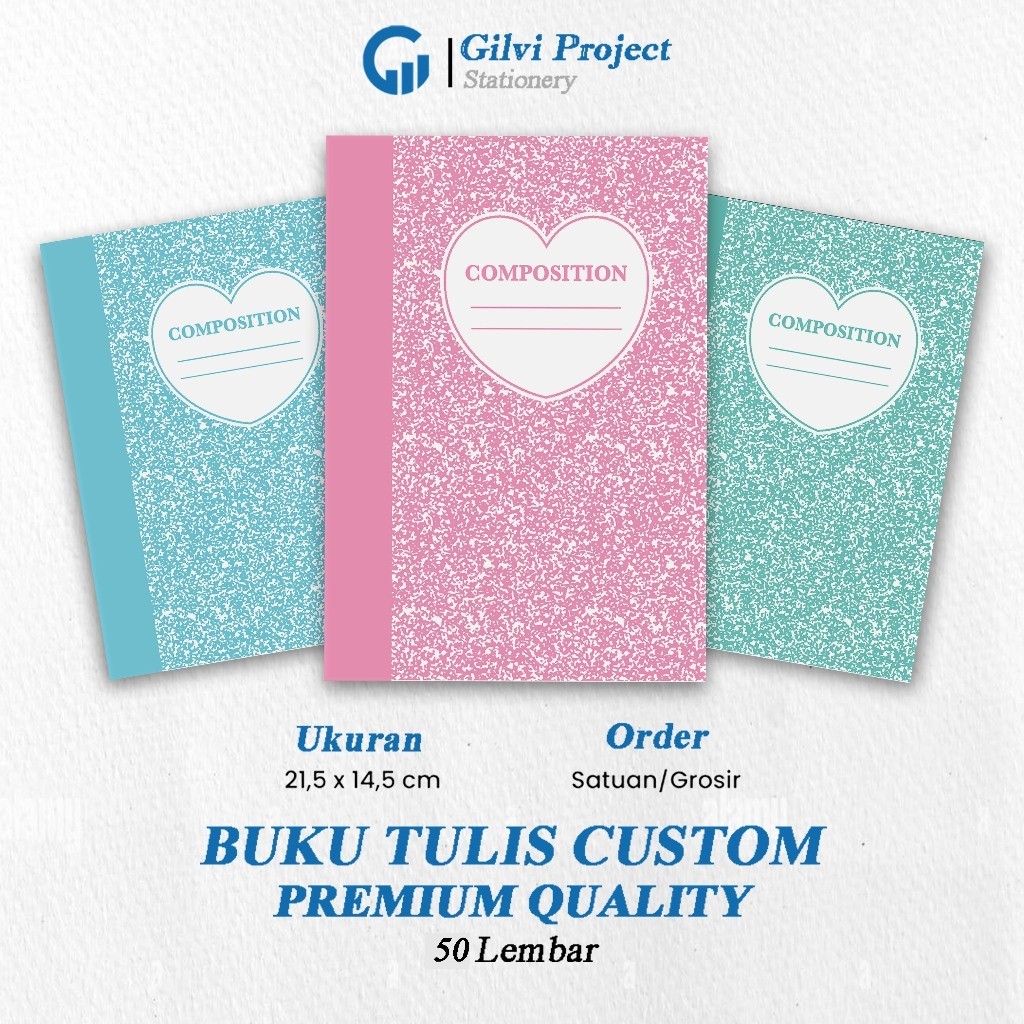 

Buku Tulis Sekolah Custom Tema COMPOSTION BOOK #1 Bergaris 50 Lembar Isi 1 Buku/ Buku Tulis Anime/ Buku Aesthetic/ Buku Catatan