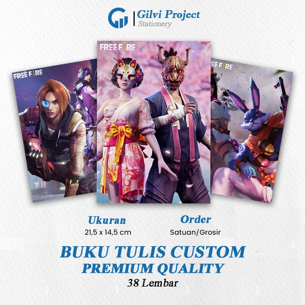 

Buku Tulis Free Fire / FF [A] / Buku Tulis Sekolah / Buku Tulis Catatan Notes Agenda Planner Jurnal Notebook Anime