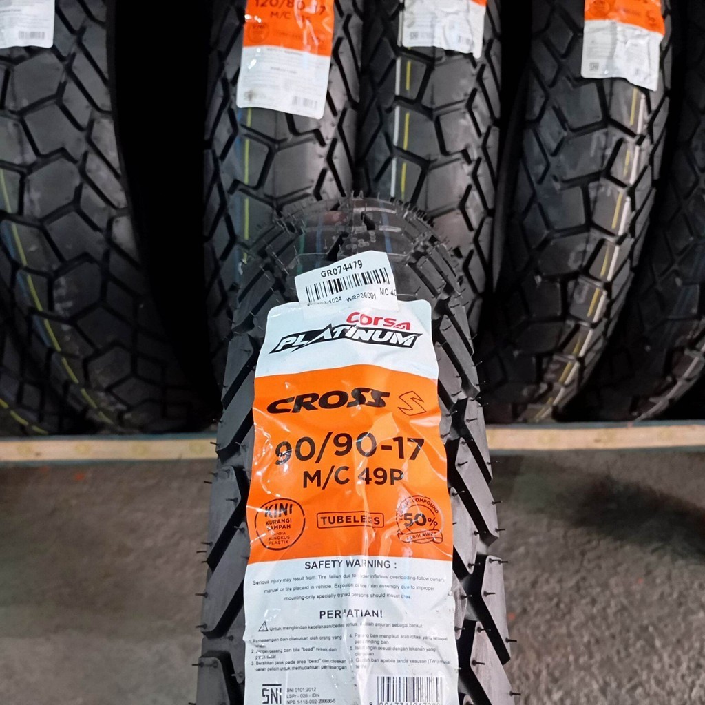 Ban CORSA CROSS S 90/90-17 Tubeless Motor Bebek Ring 17 Dual Purpose ORI