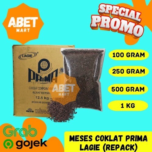 

PRIMA MESES COKELAT KEMASAN REPACK 100Gr 250Gr 500Gr 1Kg - Lagie Meises Coklat Dark Pak Dus Murah