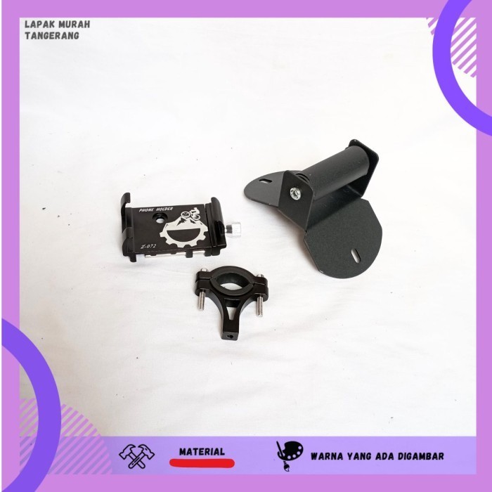 PAKET HOLDER GPS HP NMAX NEW PHONE HOLDER ALUMUNIUM STANG MOTOR BRAKET BRACKET BREKET HOLDER HANDPHO
