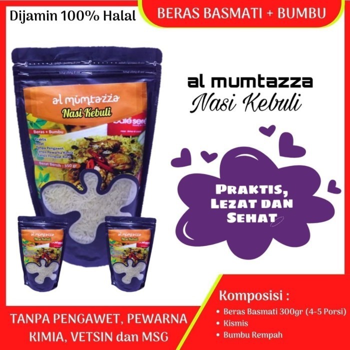 

AL-Mumtazza Nasi Kebuli (Beras Basmati+Bumbu) x11