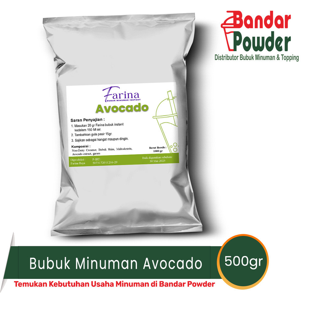

Bubuk Minuman Avocado 500gr - Farina Serbuk Minuman rasa Alpukat